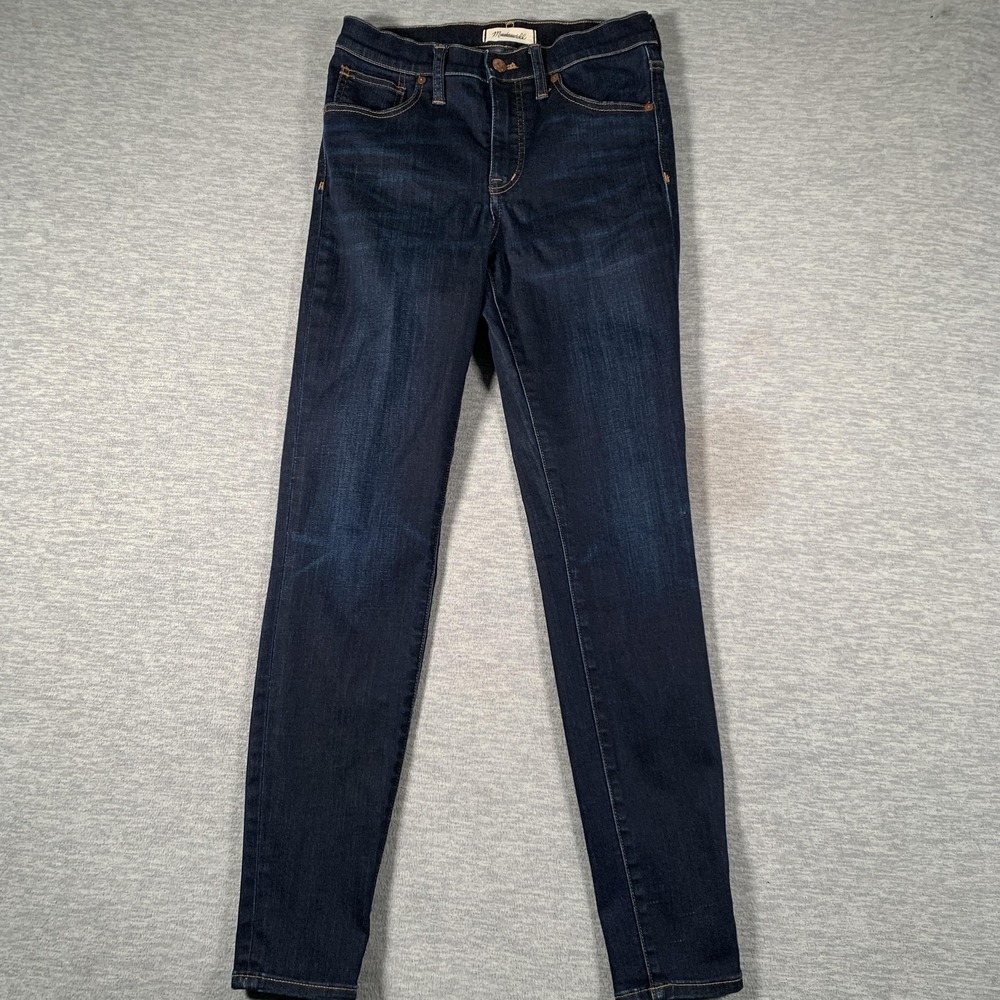 Madewell Jeans Womens 27 Dark Blue 9-Inch Mid Rise Skinny Stretch Denim Slim Fit